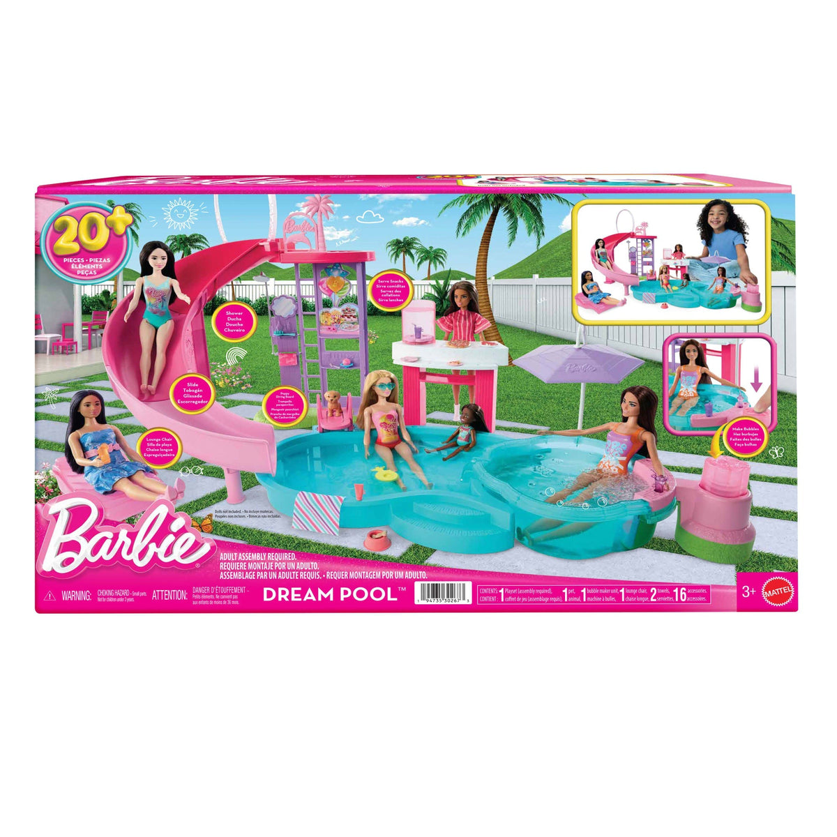 Barbie Set de Juego Piscina de los Sueños