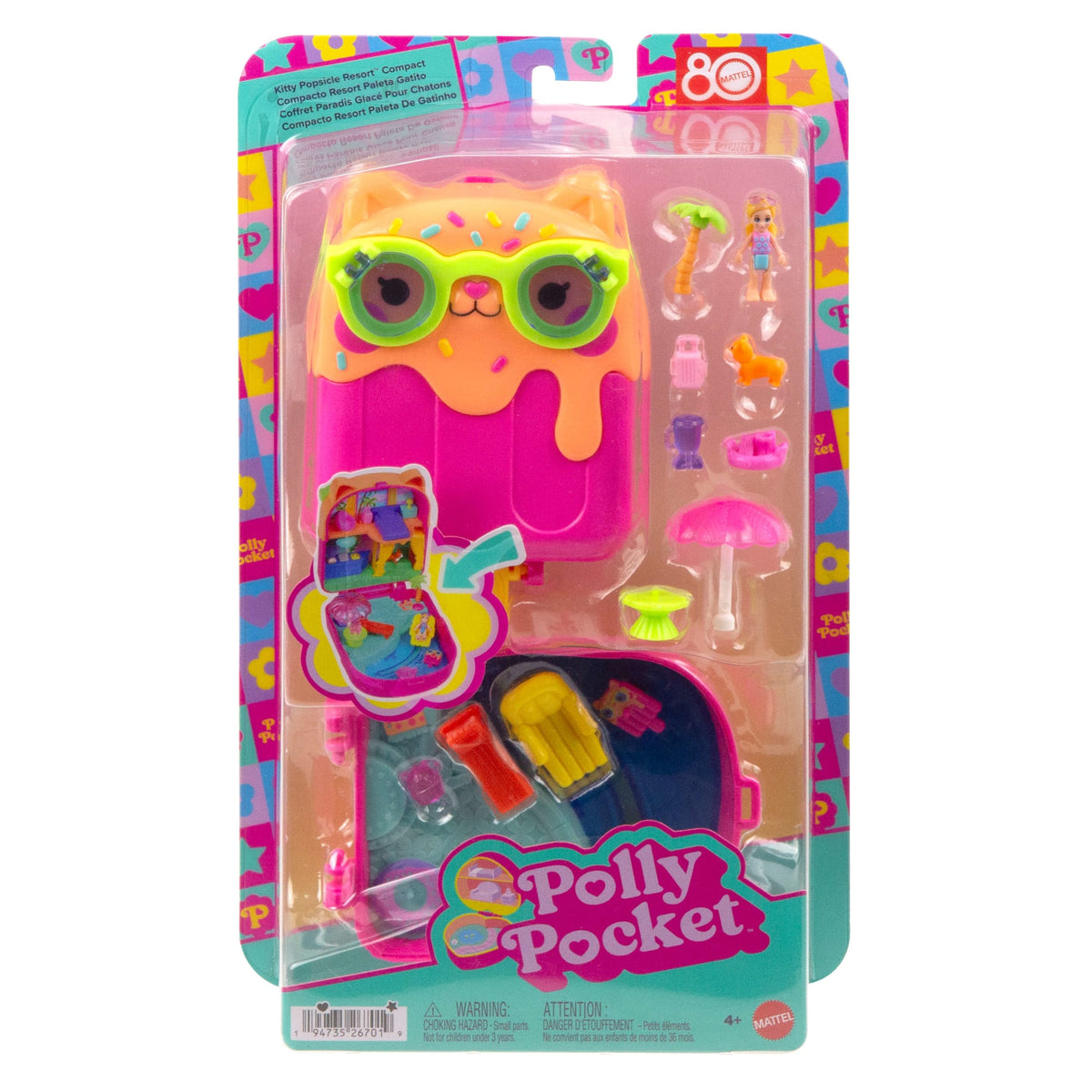 Polly Pocket Set de Juego Compacto Resort Paleta Gatito
