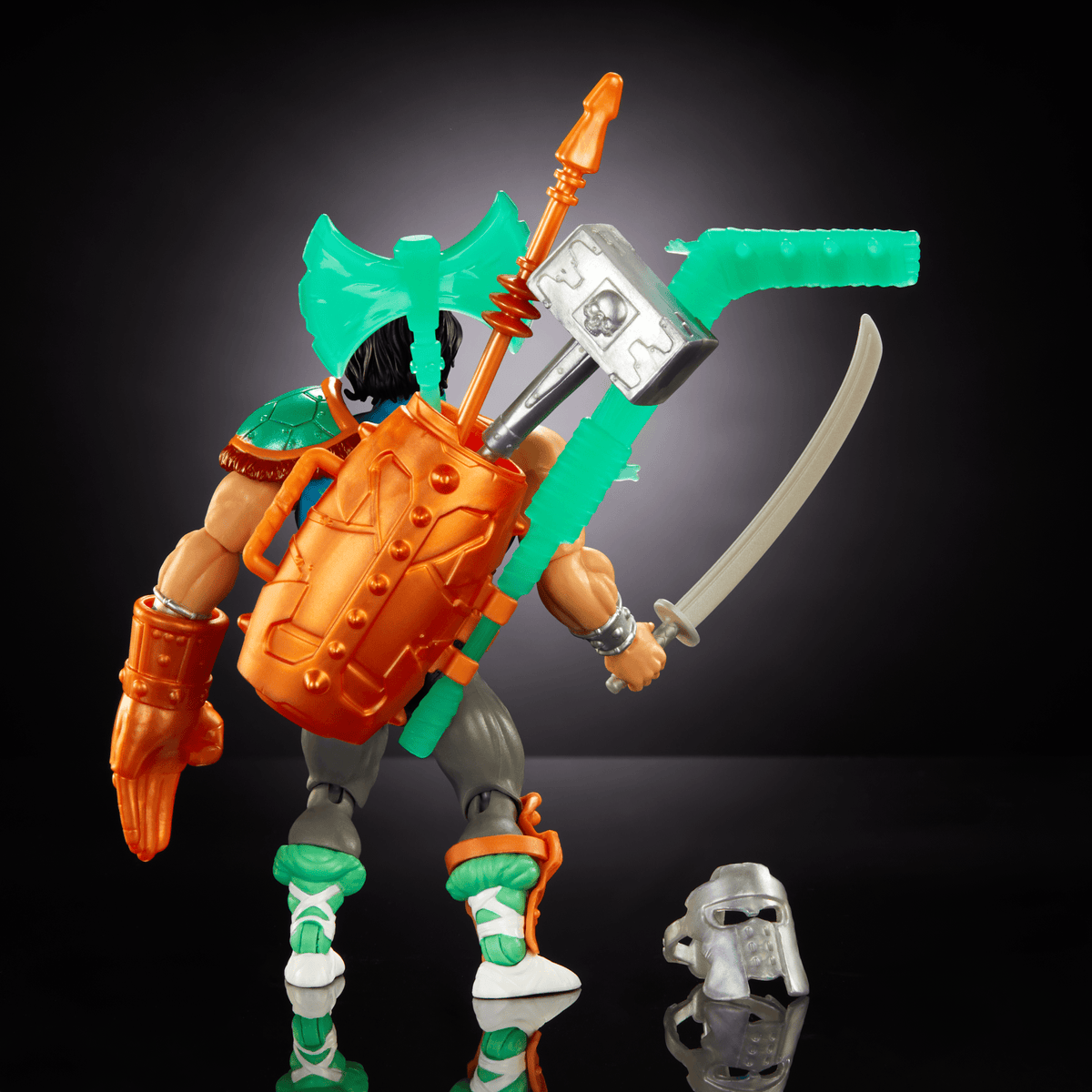 Masters Of The Universe Origins Turtles Of Grayskull Casey Jones Action Figure Toy, Armor & Weapons