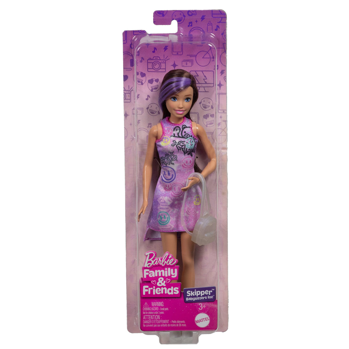 Barbie Family & Friends Skipper Doll & Backpack Accessory, Skipper Babysitters, Inc. Set