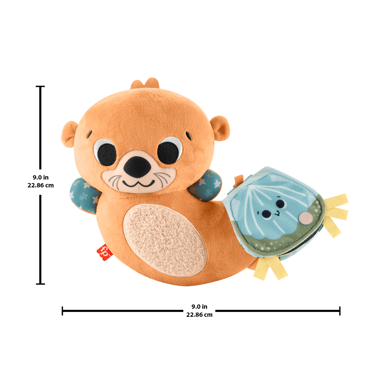 Fisher-Price 2-in-1 Rockin’ Tummy Time Otter, Plush Baby Sensory Toy For Tummy Time