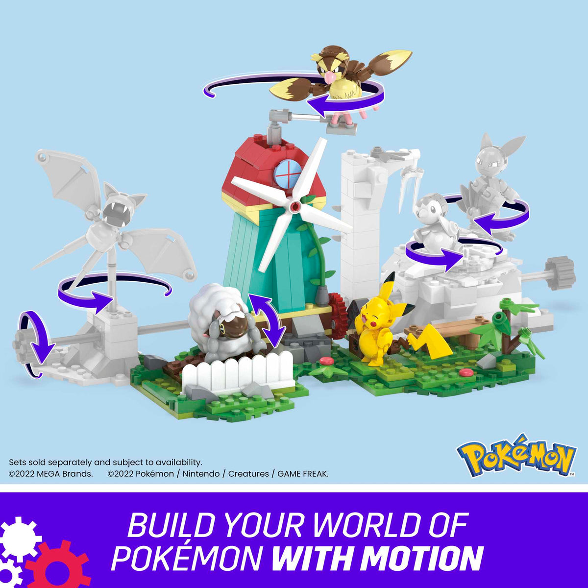 MEGA Pokémon Countryside Windmill With Action Figures, Building Set For Kids (240 Pcs)