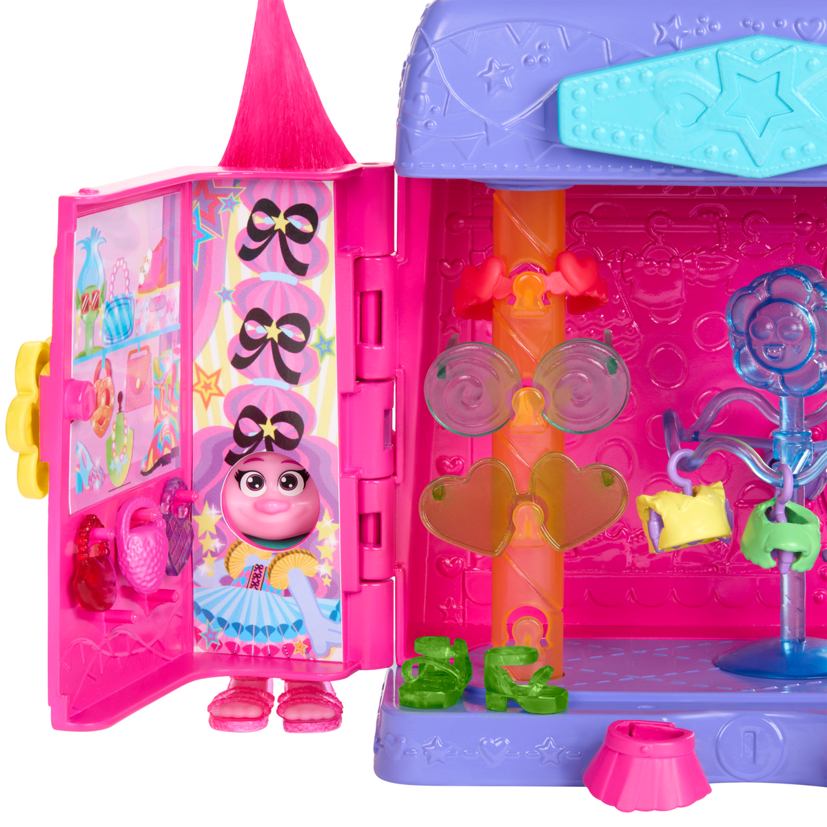 Dreamworks Trolls Fun Fair Surprise Fairtastic Fashion Boutique Playset With Small Doll