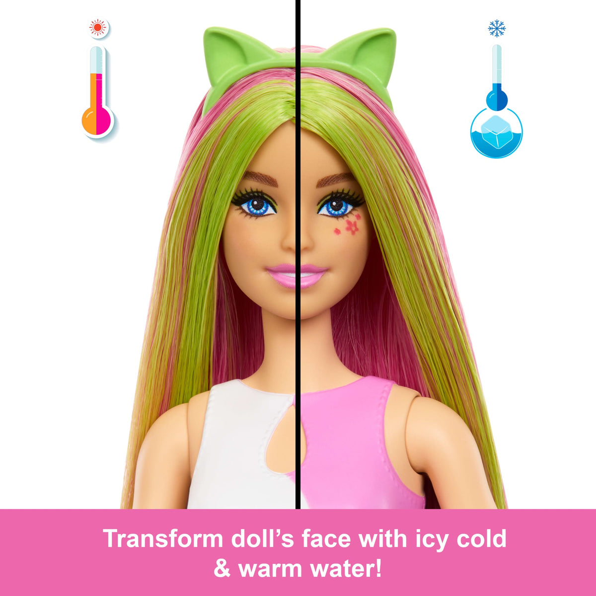 Barbie Pop Reveal Shakes Series Doll & Accessories Set, Scented Cute Kitten Fashion Doll