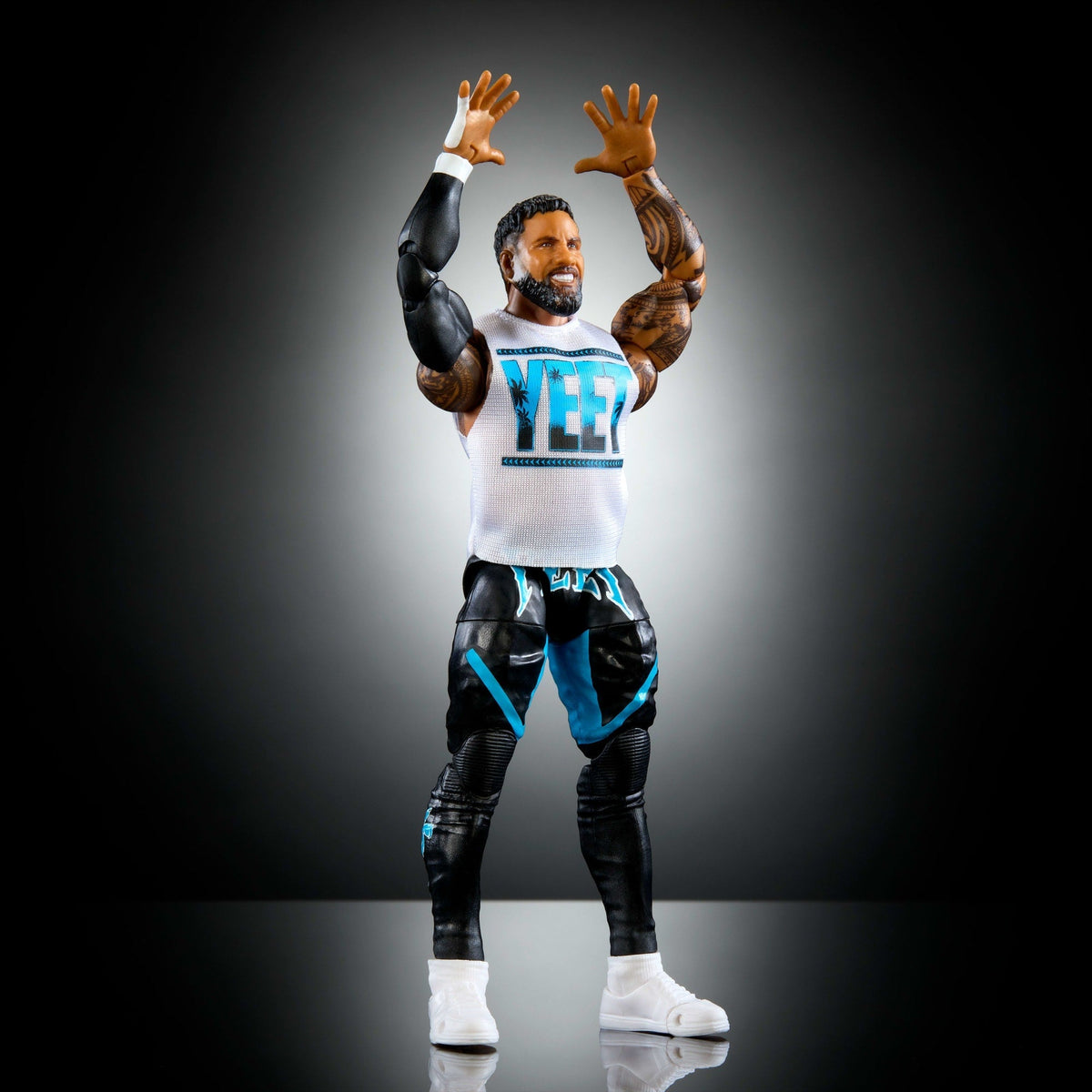 WWE Figura de Acción Elite Jey Uso azul