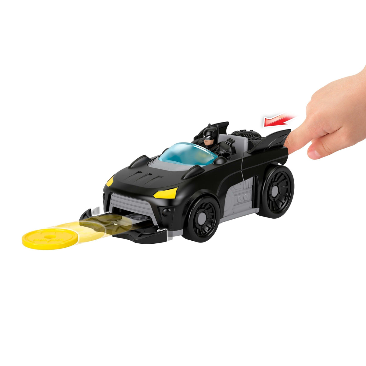 Fisher-Price Imaginext DC Super Friends Metal Force Batmobile Toy Car & Batman Action Figure Set