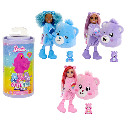 Barbie Cutie Reveal Care Bears Series Chelsea Small Doll & Accessories, 6 Surprises