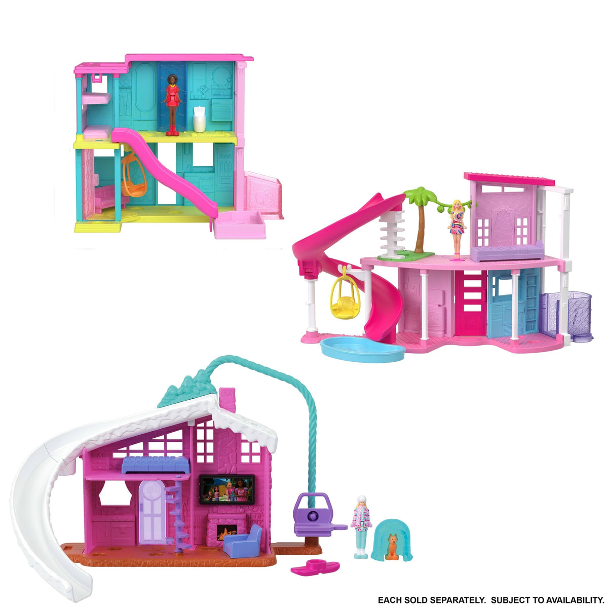 Barbie Mini Barbie Land Doll House Playsets With 1.5-Inch Doll, Furniture & Accessories