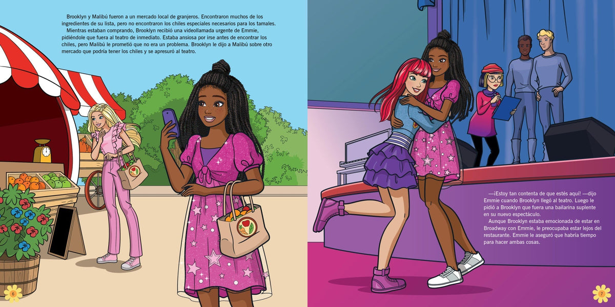 Barbie And Teresea: Recipe For Friendship Paperback Book & 2 Sticker Sheets, Spanish-Language