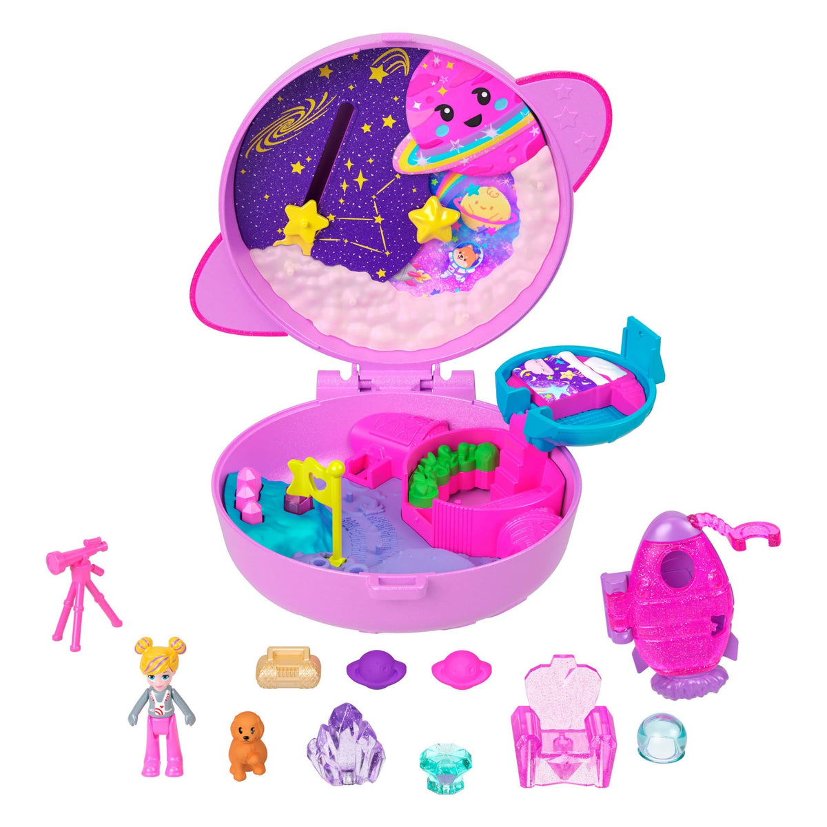 Polly Pocket Conjunto de Brinquedo Compacto do Planeta Polly