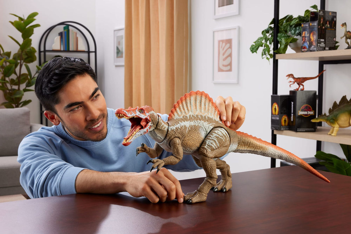 Jurassic World Hammond Collection Jurassic Park 3 Spinosaurus Action Figure, XL Dinosaur Toy