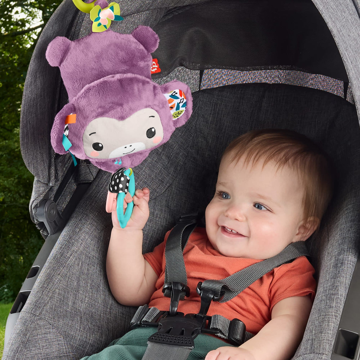 Fisher-Price  Singe Violet Chanteur, Jouet Pour Poussettes
