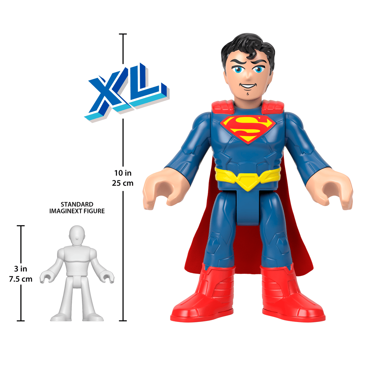 Imaginext DC Super Friends Superman XL Figure, 10-inch Poseable Preschool Toy
