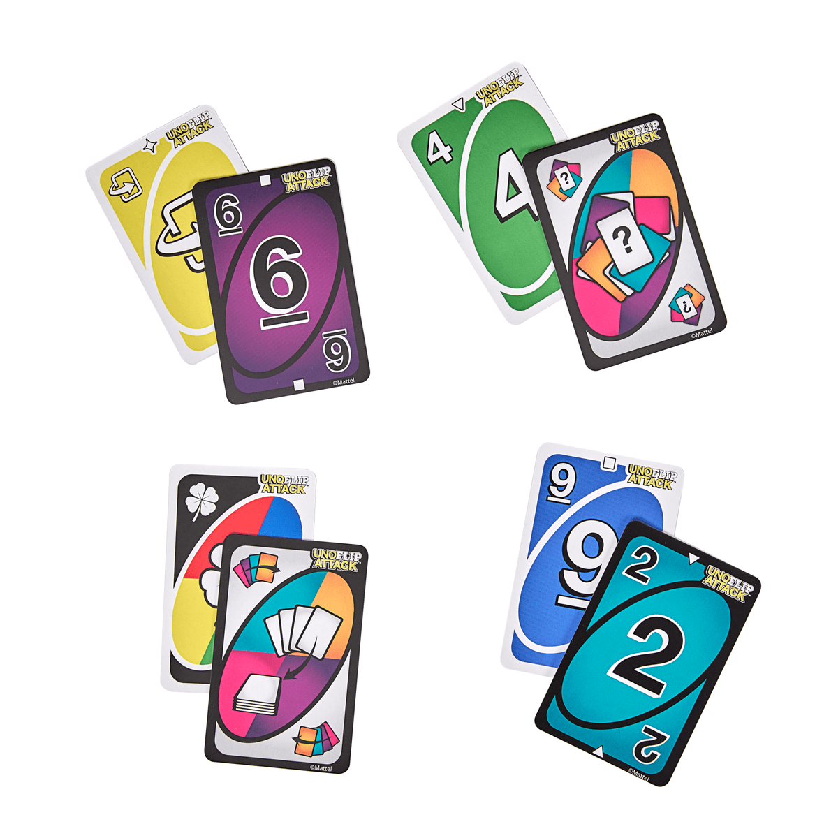 UNO Flip Attack Card Game For Family Nights, Game Nights, Travel, Camping & Parties