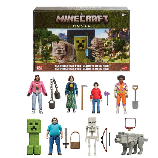 Minecraft Ultimate Movie Set With 8 Action Figures & 8 Accessories,  Inspired By A Minecraft Movie