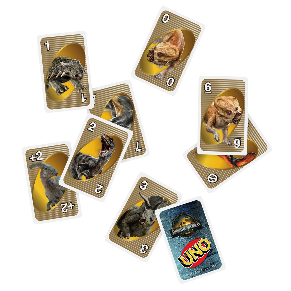 Uno-Jeu de Cartes Jurassic World Renaissance-Pour Toute La Famille