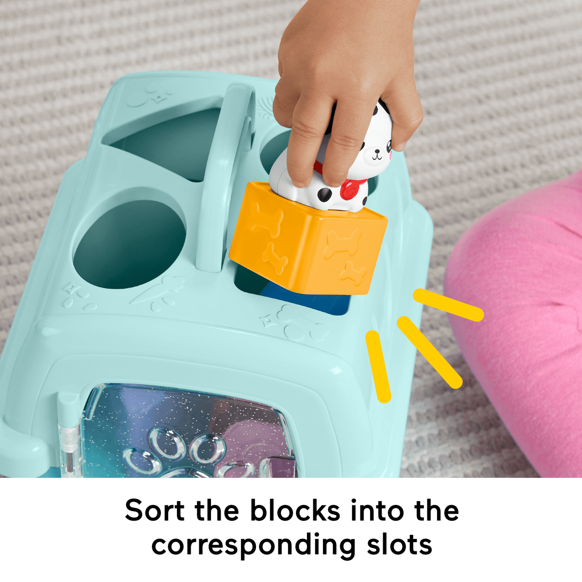 Fisher-Price Fp Pets Sort & Stow Pet Carrier Baby & Toddler Shape Sorting Toy, 8 Blocks