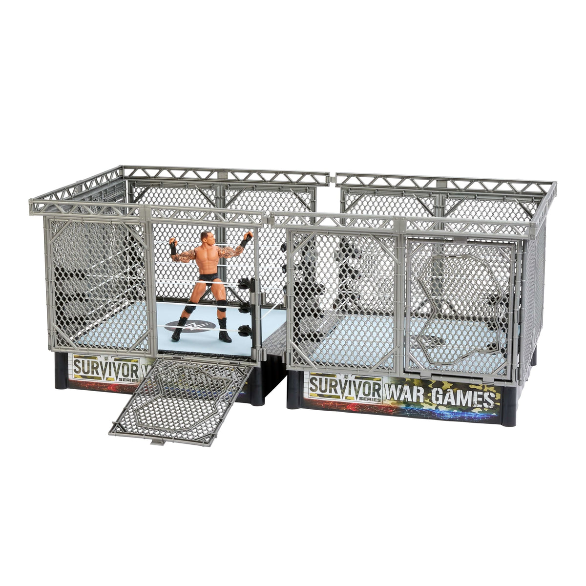 WWE Survivor War Games Playset With Randy Orton Action Figure, 2 Rings, Cage & 5 Accessories