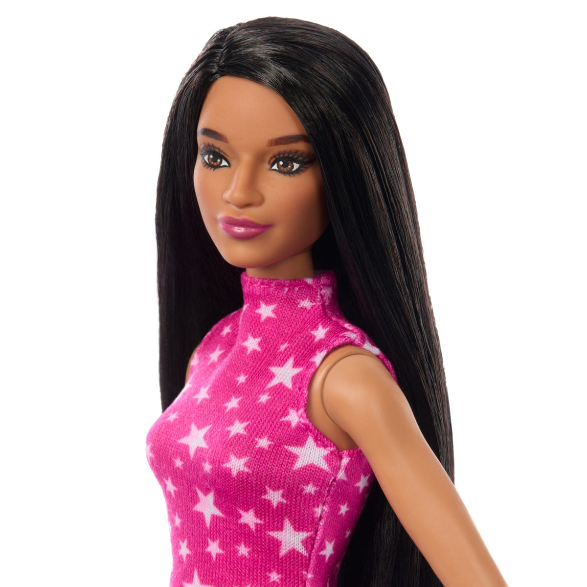Barbie Fashionistas Doll #215 With Black Straight Hair & Iridescent Skirt, 65Th Anniversary