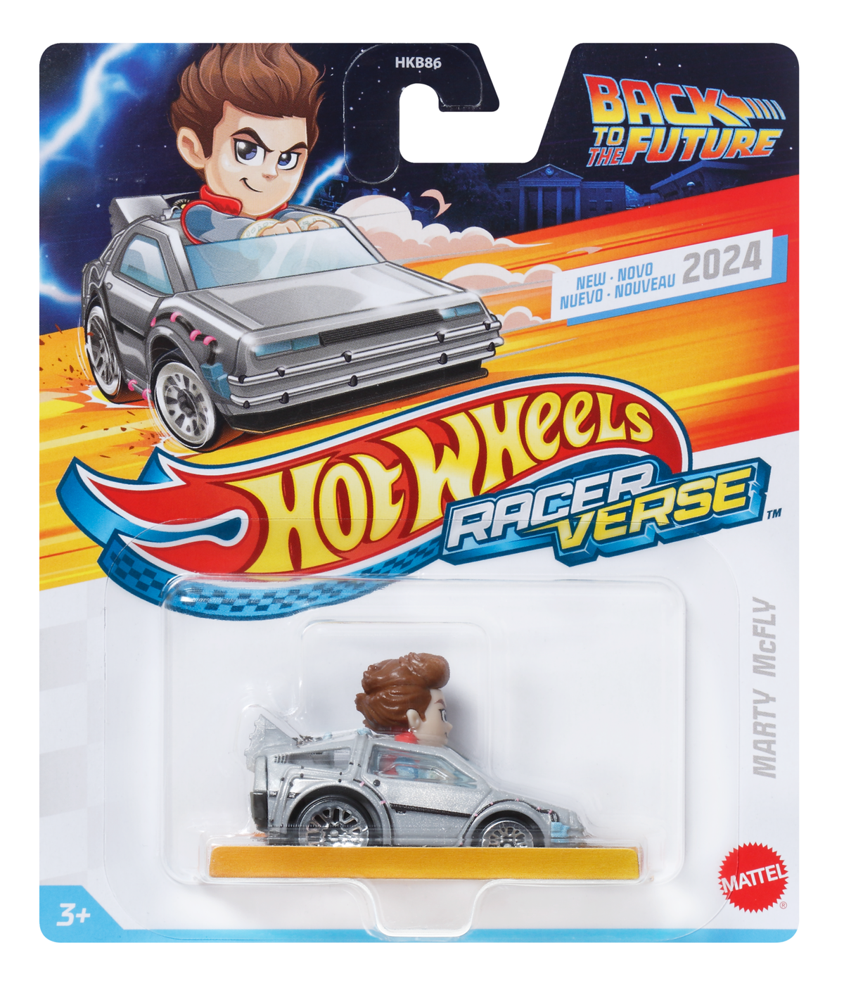 Hot Wheels RacerVerse Vehículo de Juguete Marty McFly
