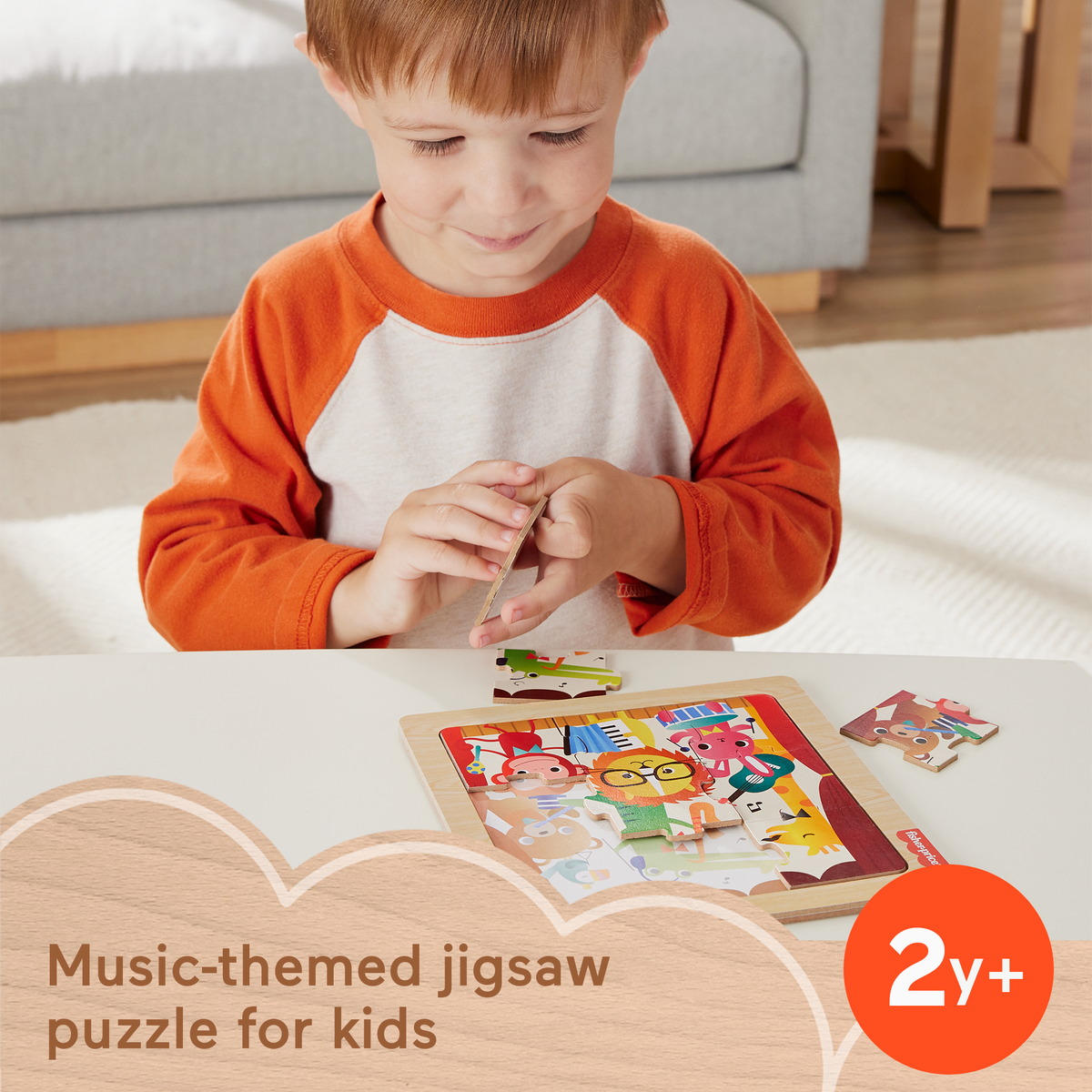Fisher-Price Wooden Jigsaw Puzzle Collection For Toddlers & Preschool Kids, Style May Vary