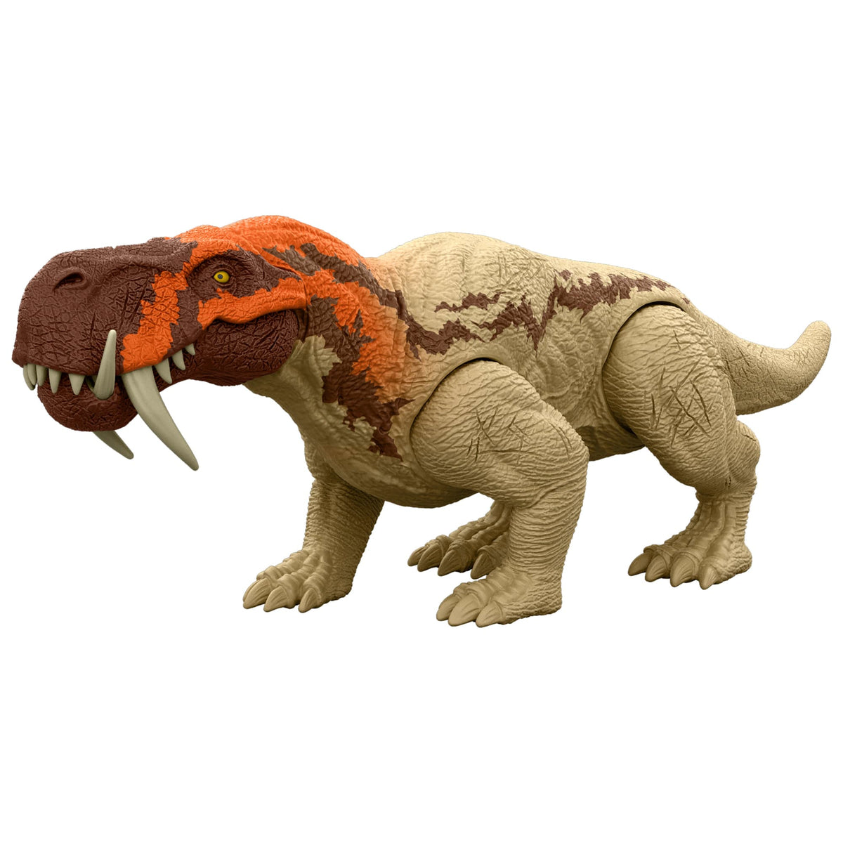 Jurassic World Rebirth Strike Attack Inostrancevia Dinosaur Toy With Single Strike Action, Authentic Posable Design