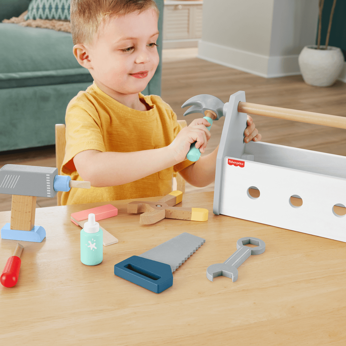 Fisher-Price Juguete para Bebés Kit de Herramientas de Madera