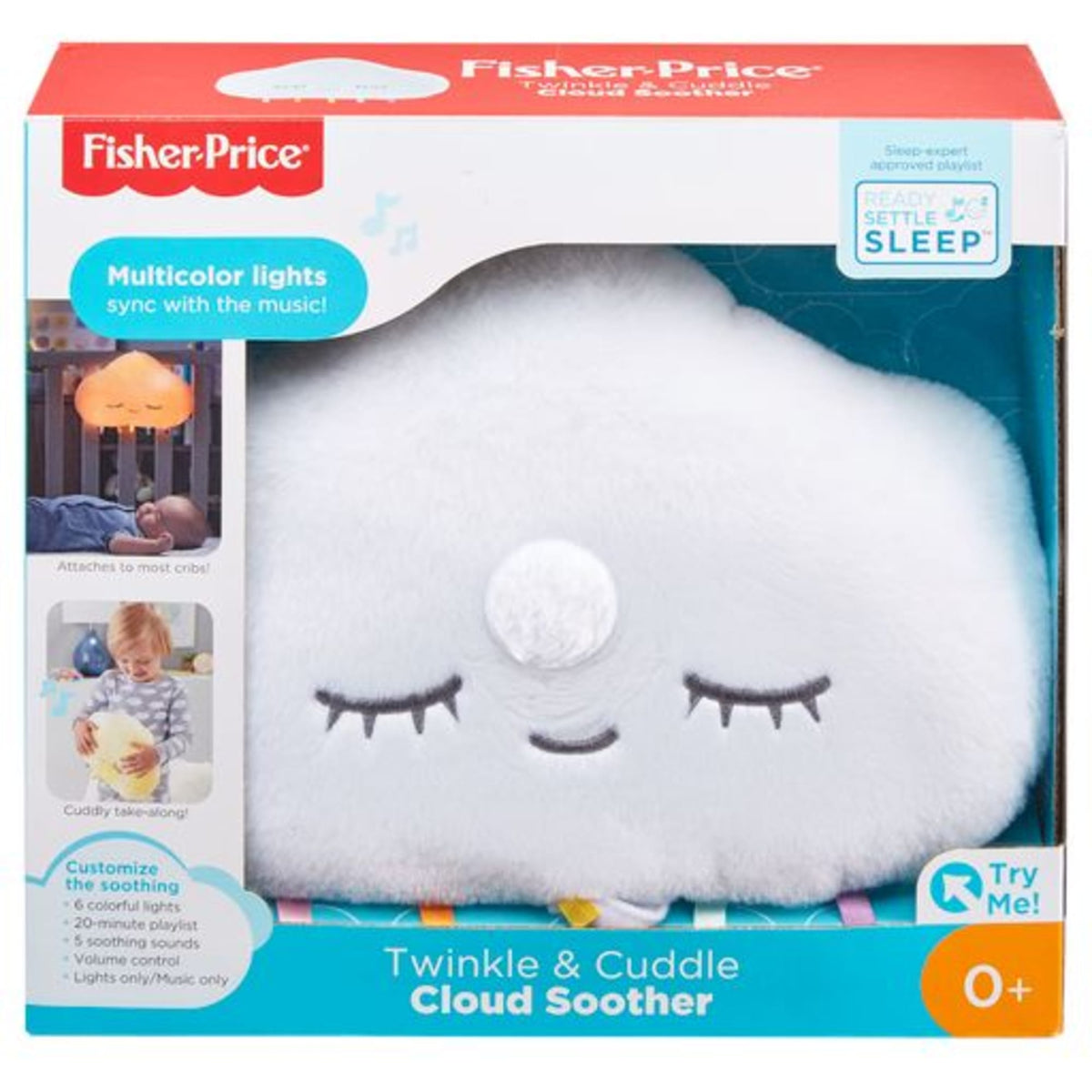 Fisher-Price Nuage Apaisant, Lumineux et Câlin