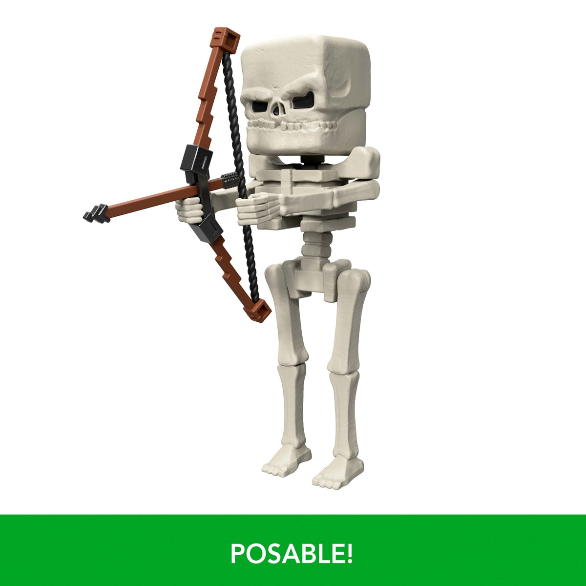 Minecraft Skeleton Action Figure & Accessories, 4-Inch Toy Set Inspired By A Minecraft Movie