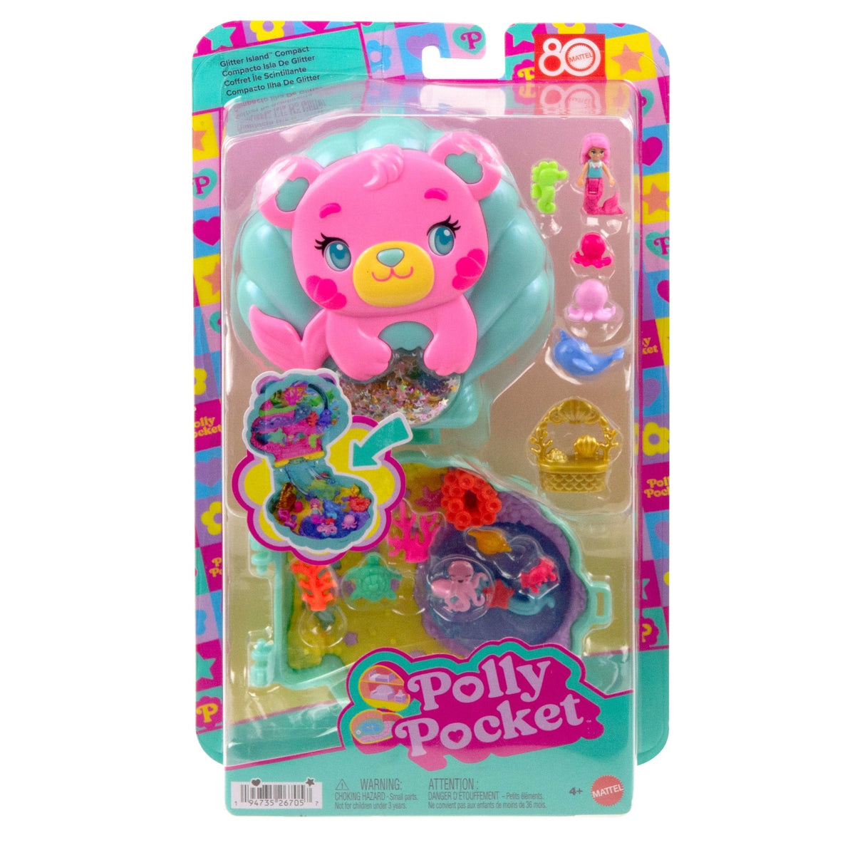 Polly Pocket Set de Juego Compacto Isla de Glitter