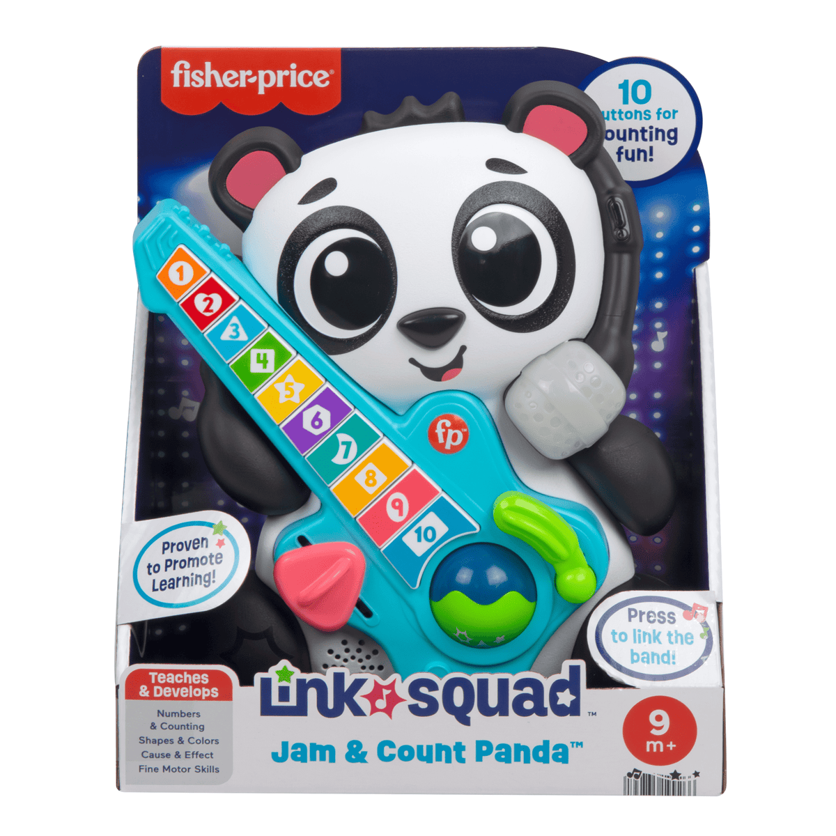 Fisher-Price Link Squad Panda Musique et Comptage, Musique, Lumières