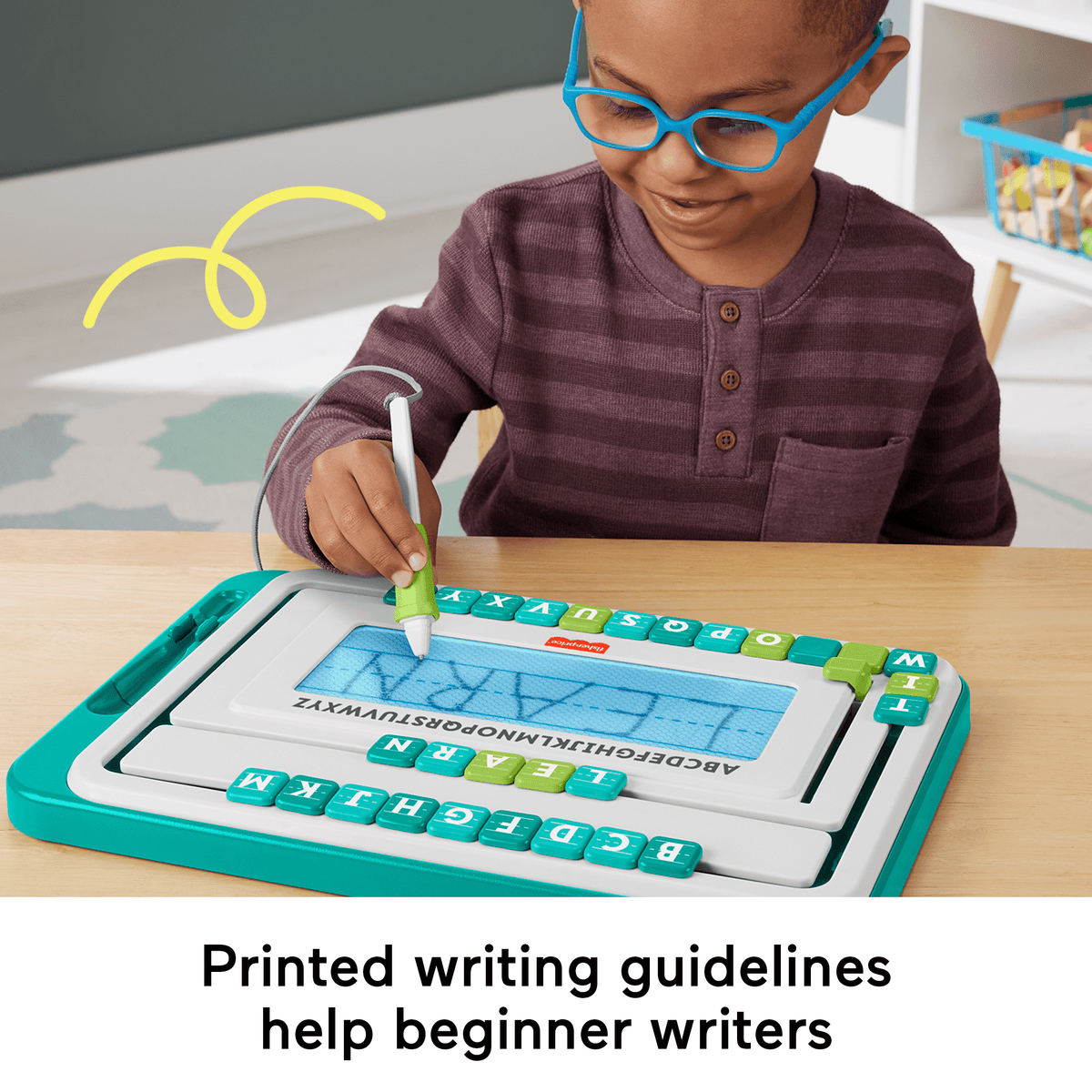 Fisher-Price Alpha Slide Writer Magnetic Drawing & Writing Tablet, Preschool Learning Toy