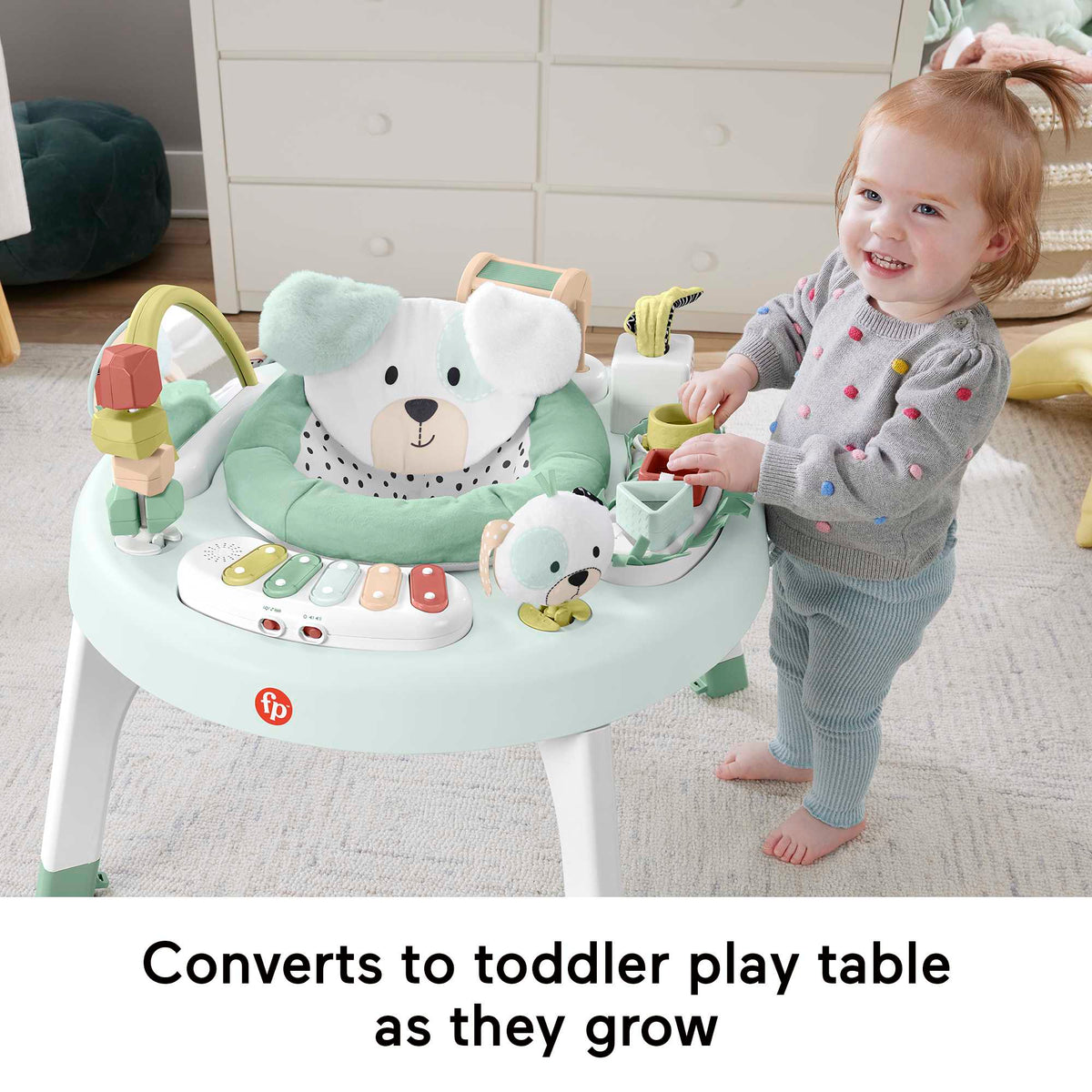 Fisher-Price 3-In-1 Baby Activity Center With Lights & Sounds, Play Mat, Toddler Toy, Snugapuppy
