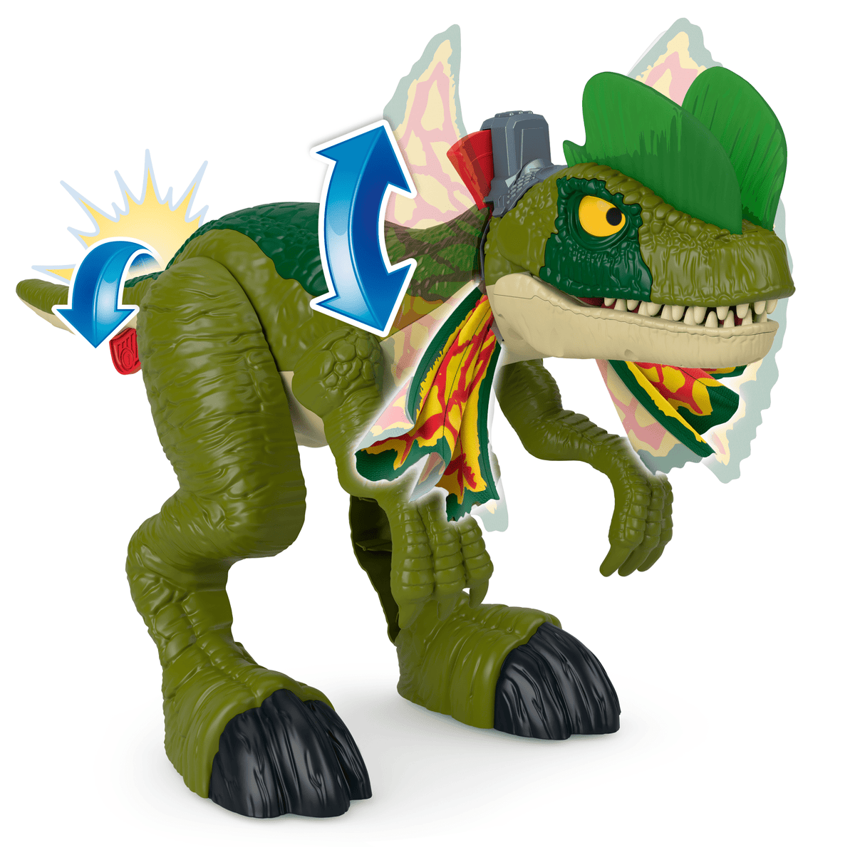 Imaginext  Jurassic World  Attaque en Furie  Dilophosaure, Lumières