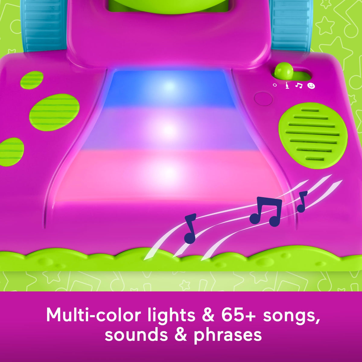 Fisher-Price Barney's World Clean Up Vacuum Electronic Toddler Toy With Lights, Music & Games