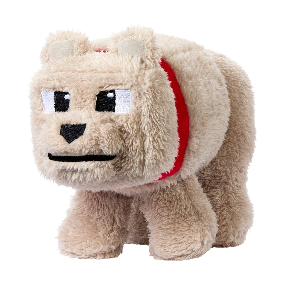 Minecraft Dennis The Wolf Plush Toy, 8-inch Collectible Soft Doll inspired By A Minecraft Movie