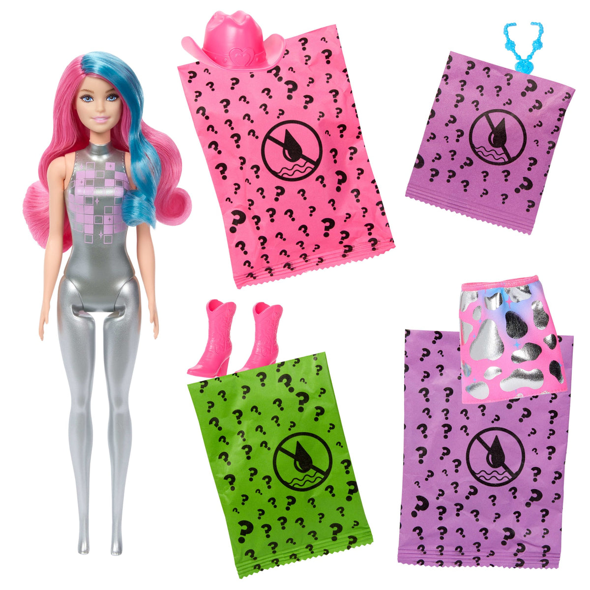 Barbie Color Reveal Muñeca Moda Disco Sorpresa