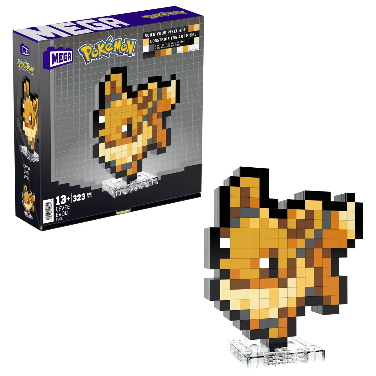 MEGA Pokémon Eevee Building Toy Kit (323 Pieces) Retro Set For Collectors