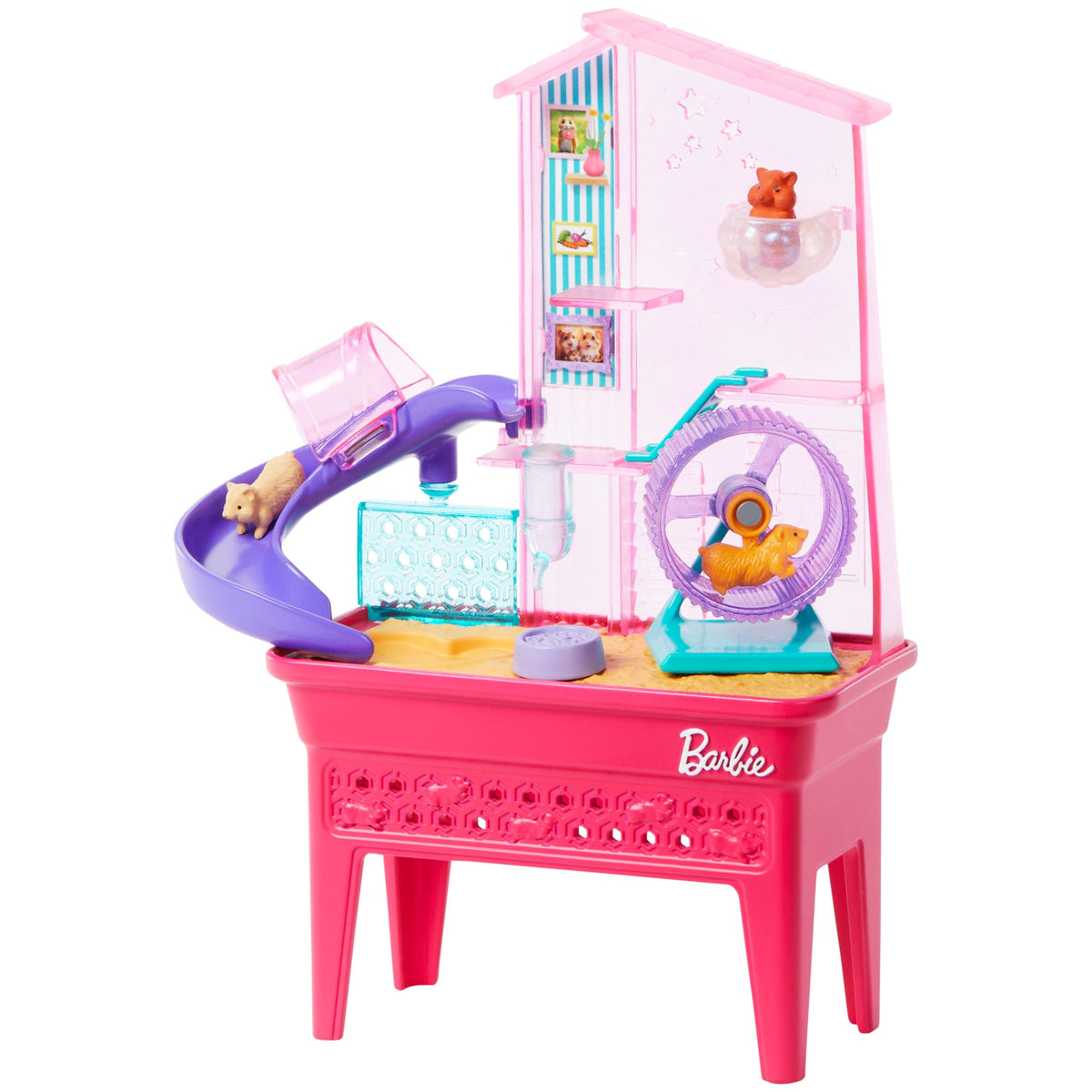 Barbie World  Coffret de Jeu  Terrain de Jeu Pour Hamsters, 9Acc.