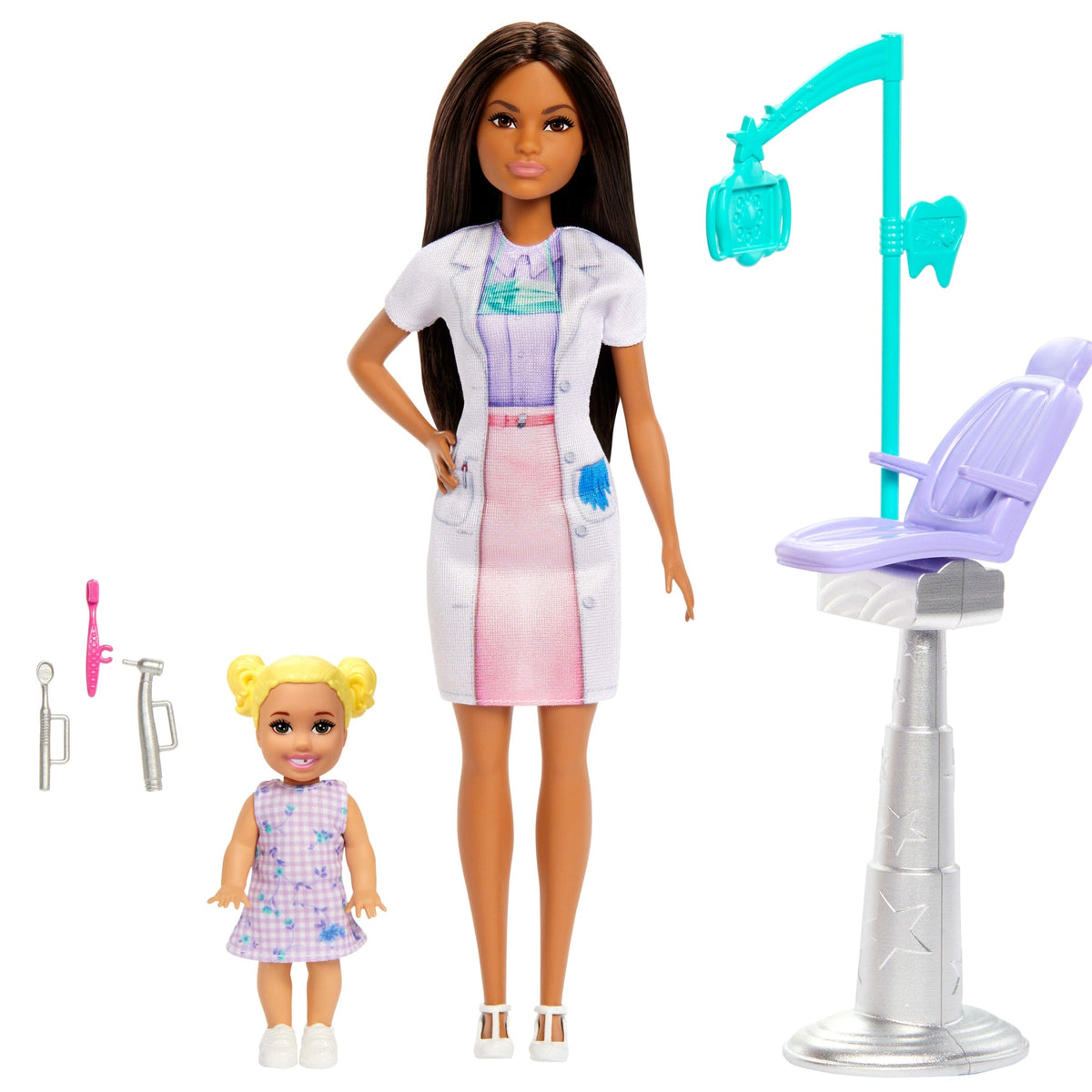 Barbie Dentist Doll With Brunette Fashion Doll, 1 Kid Doll, Medical Doctor Furniture & Accessories