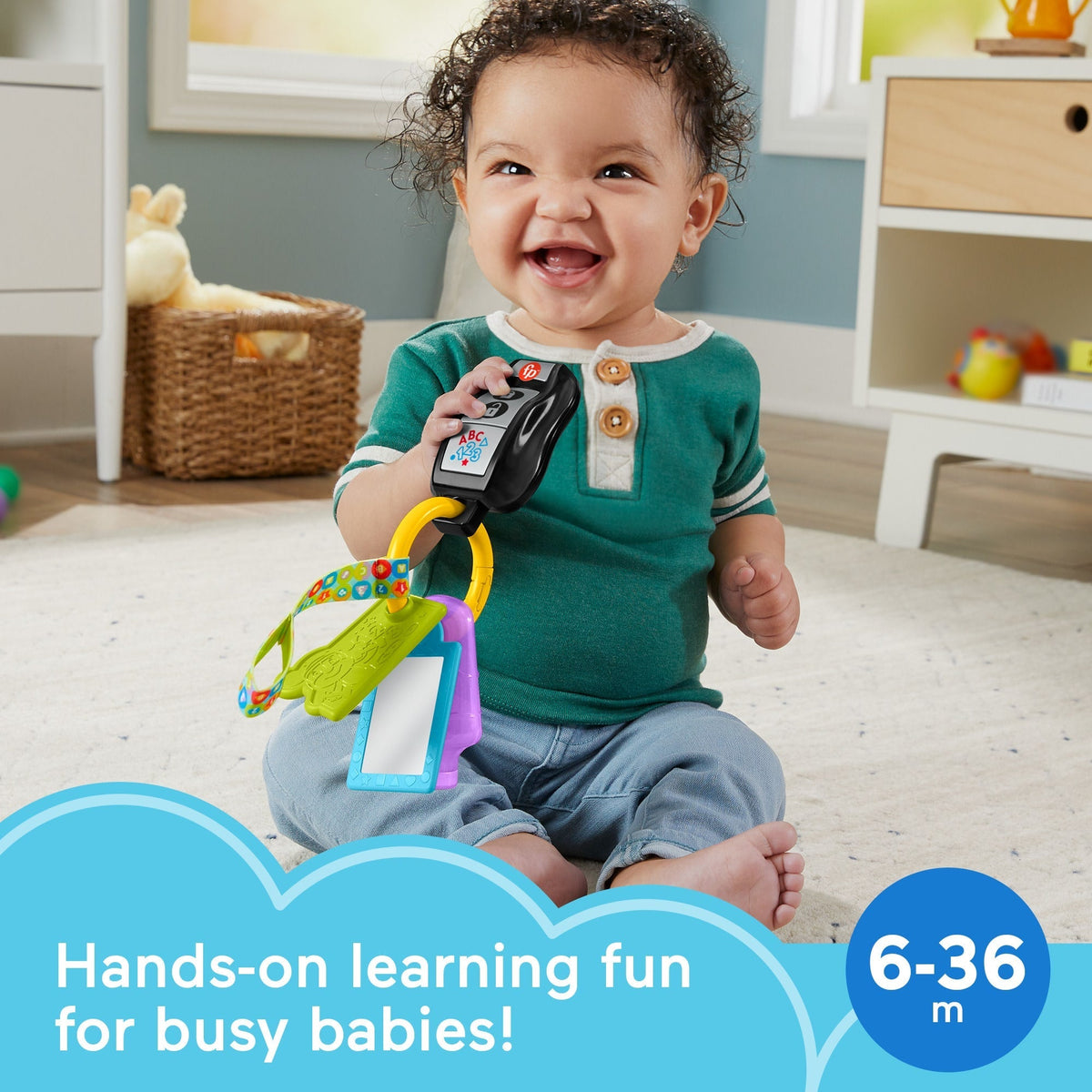 Fisher-Price Laugh & Learn Play & Go Activity Keys Baby & Toddler Musical Learning Toy, Multilanguage Version