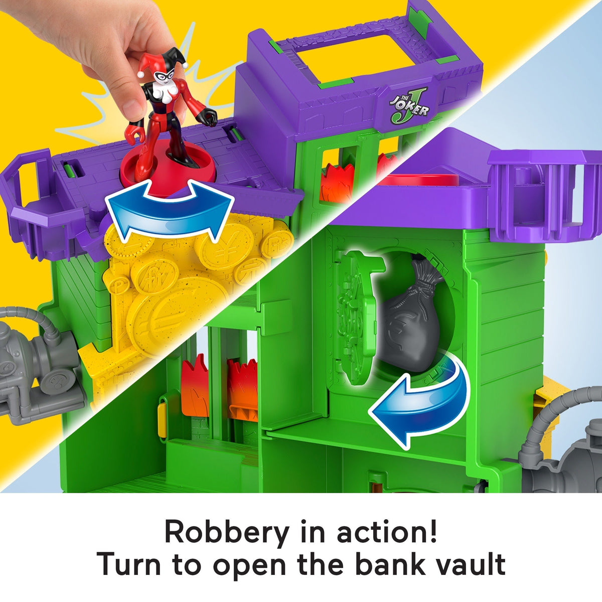 Imaginext DC Super Friends Crime Alley Playset With Batman & 4 Villain Figures