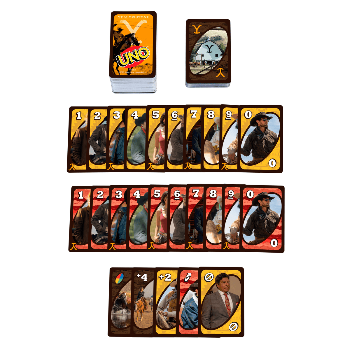 UNO Yellowstone Card Game For Kids, Adults & Family Night With Deck Inspired By The TV Show
