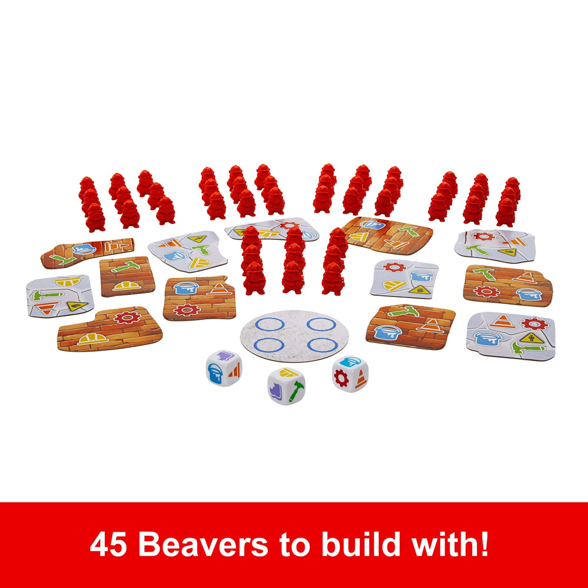 Beaver Building Fun Game For Family Nights, Game Nights, Travel & Camping For 2-4 Players 6 And Up.