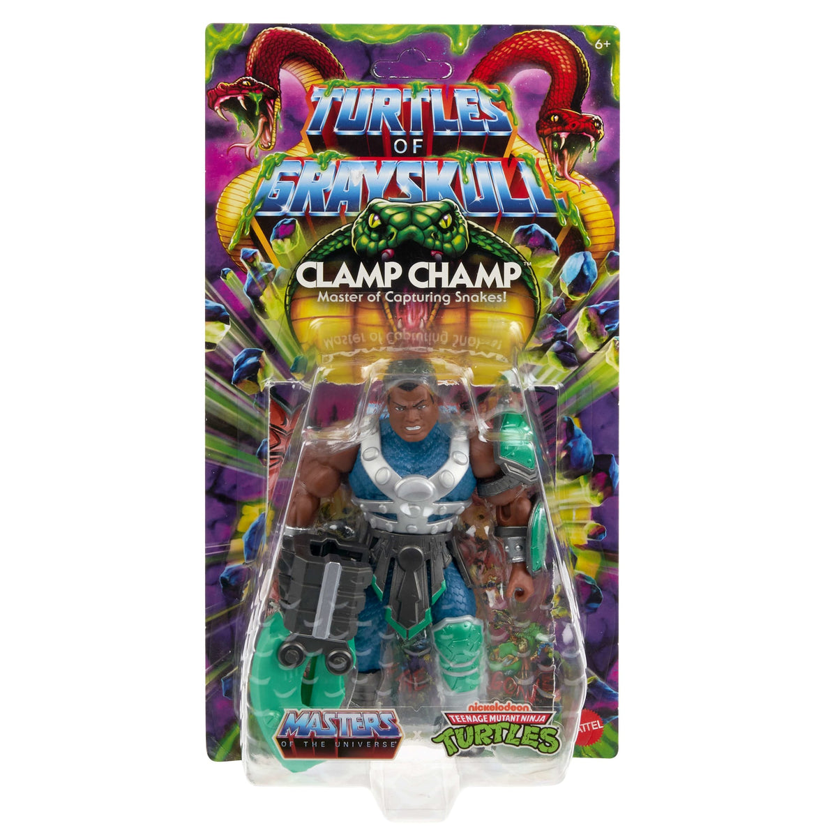 Masters of the Universe Tartarugas of Grayskull Figura de Ação Clamp Champ de 5.5 polegadas