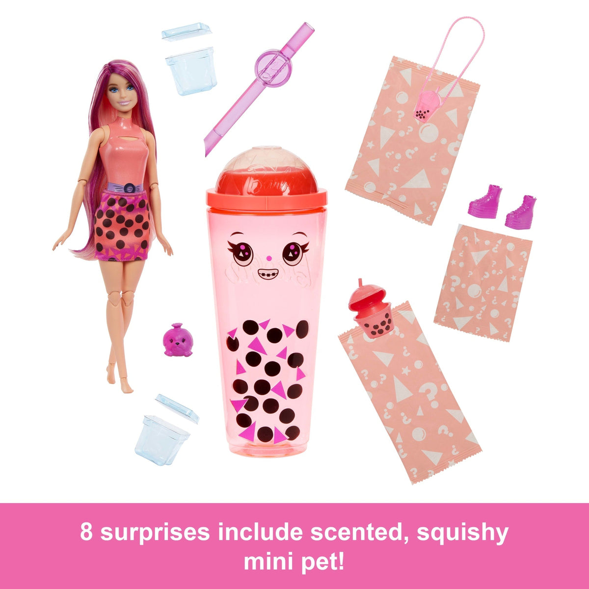 Barbie Pop Reveal Bubble Tea Series Fashion Doll & Accessories Set With 8 Surprises