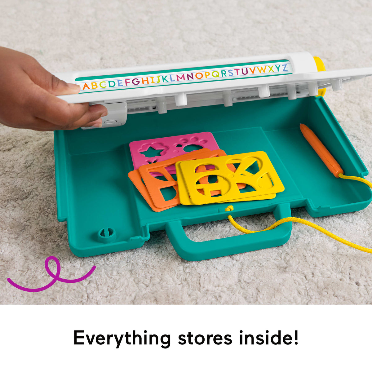 Fisher-Price Learn & Doodle Desk, Mess-Free Writing & Drawing Tablet With Lcd Screen For Kids