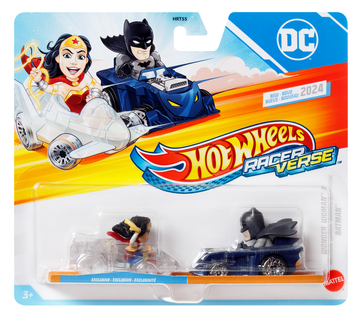 Hot Wheels Racerverse Die-Cast Cars, Set Of 2 Toy Vehicles With Character Drivers Optimized For Racerverse Track