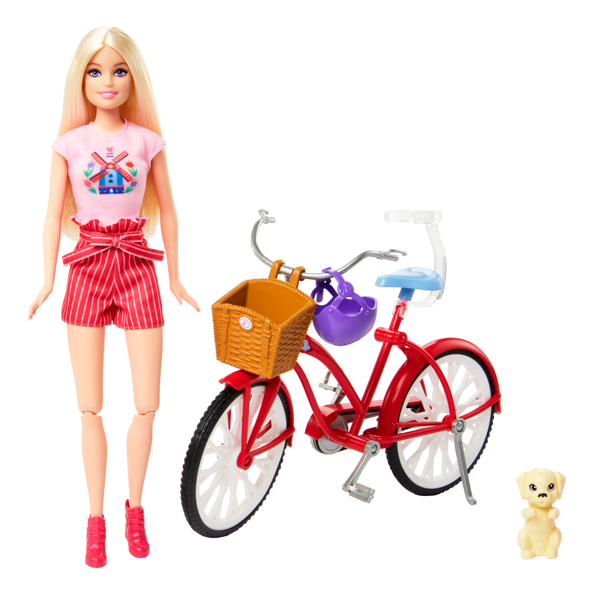 Barbie Passeport Rose Poupée et Coffret de Jeu Aventures en Hollande