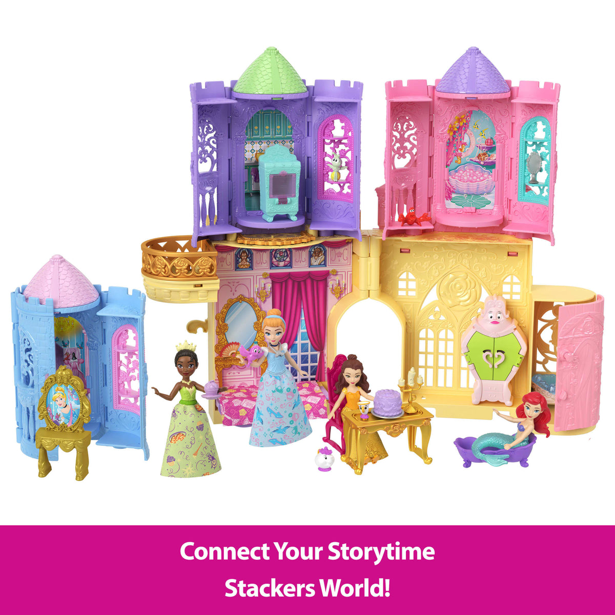 Disney Princess Tower Surprise Small Dolls & Stacking Playsets With 5 Surprises